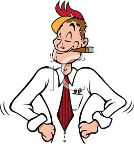 274x300 Colorful Cartoon Of A Dude With A Rooster Hat Smoking A Cigar