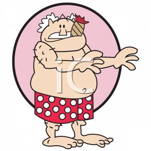 300x300 Art Image An Elderly Man In His Boxers Smoking A Cigar