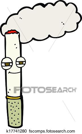 289x470 Clipart Of Cartoon Happy Cigarette K17741280
