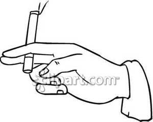 300x240 Hand With Cigarette Clipart
