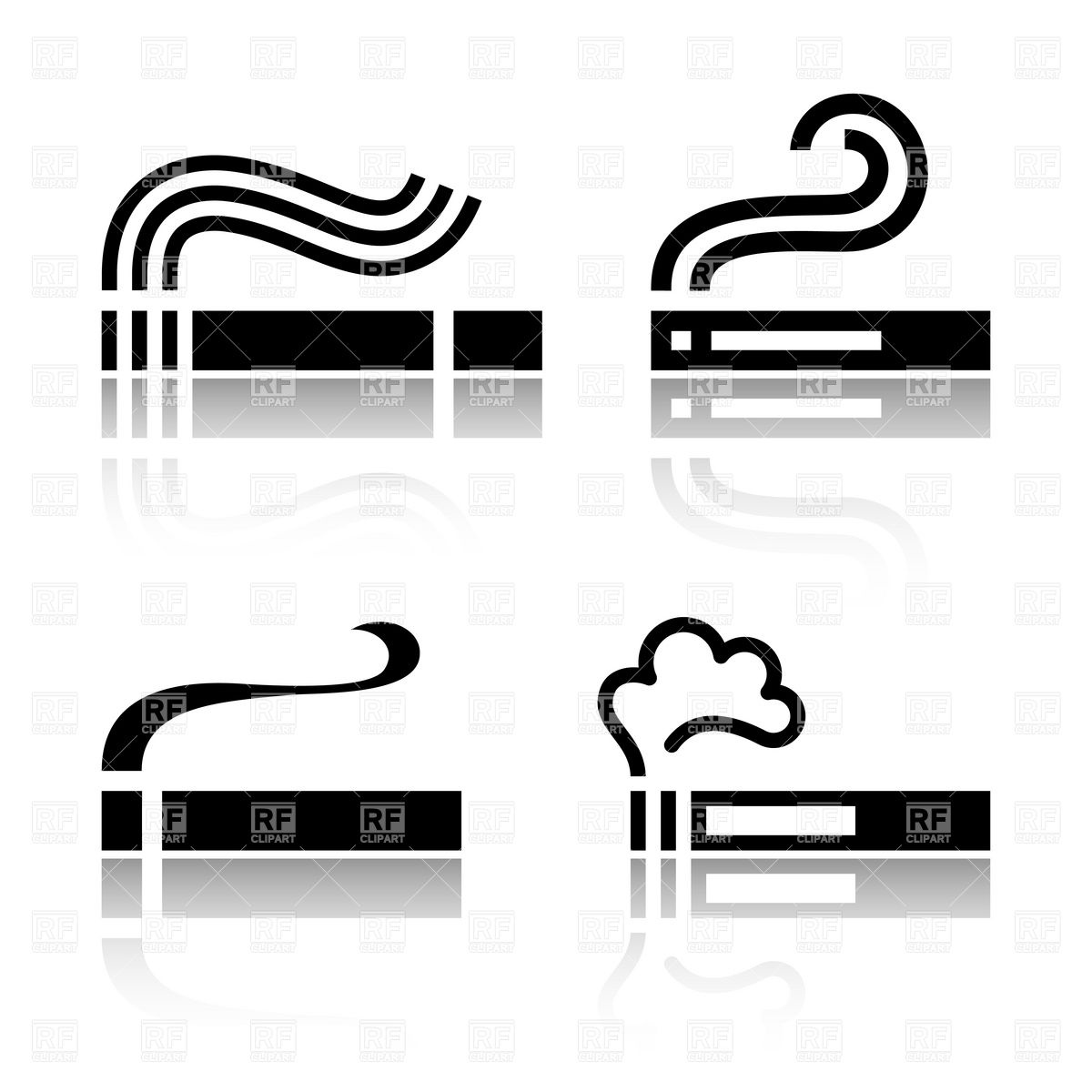 1200x1200 Simple Stylized Symbolic Cigarettes Royalty Free Vector Clip Art