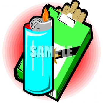 349x350 Pack Of Cigarettes And A Lighter