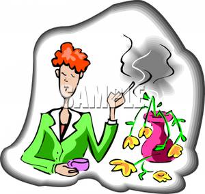 300x284 Smoke Wilting Flowers Clipart Picture