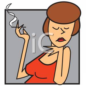 300x300 Woman Smoking A Cigarette