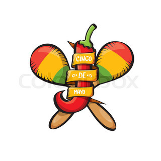 320x320 Cinco De Mayo. Cartoon Vector Hand Drawn Doodle Illustration. Line