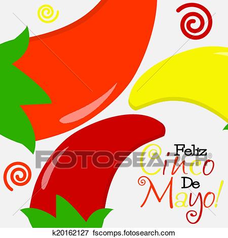 450x470 Clip Art Of Cinco De Mayo (Happy 5th Of May) Card In Vector Format