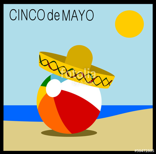 500x493 Cinco De Mayo (5th Of May) Holiday Graphic Design With Sombrero