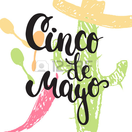 450x450 A Mexican Cinco De Mayo Label Sign Decal Design With Sombrero