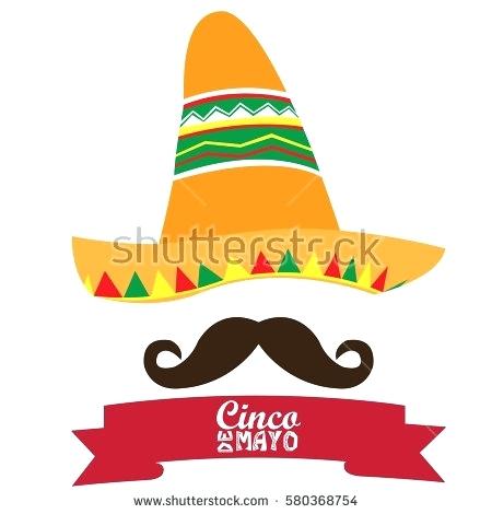 450x470 Cinco De Mayo Hats Isolated Hat And A Mustache Mayo Vector