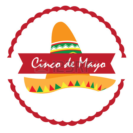 450x450 Isolated Label With A Traditional Hat, Cinco De Mayo Vector