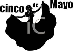 300x213 Black Silhouette Of A Woman Celebrating Cinco De Mayo