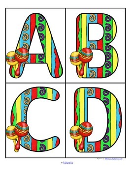 270x350 Cinco De Mayo Large Alphabet Letters Flashcards Free By Kidsparkz