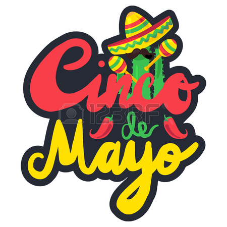 450x450 Cinco De Mayo Festival Sticker With Chili And Sombrero. Festival