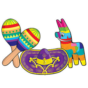 300x300 Cinco De Mayo Fiesta Diecut Cutouts (3 Count) Mexican Party