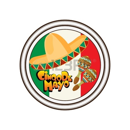 450x450 The Day Of The Battle Of Puebla, Cinco De Mayo, Celebration Stamp