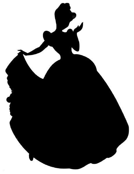 462x600 Cinderella Silhouette Cutout Wall Stickers Car Decals, 12cm