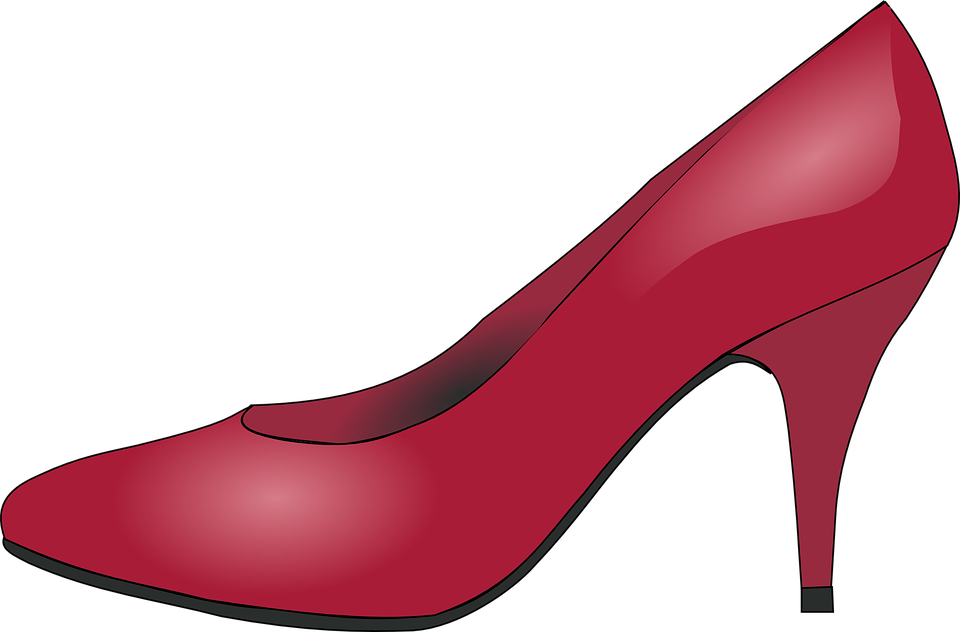 960x632 Stack Heel Shoe Clipart