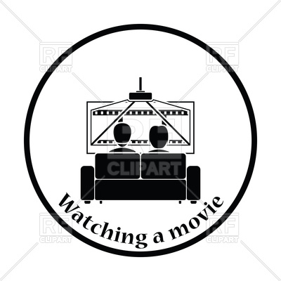 400x400 Cinema Icon Royalty Free Vector Clip Art Image