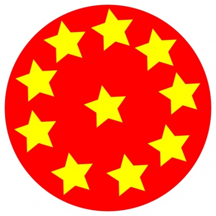 425x425 Red Circle With Stars Clip Art Vector, Free Vector Graphics