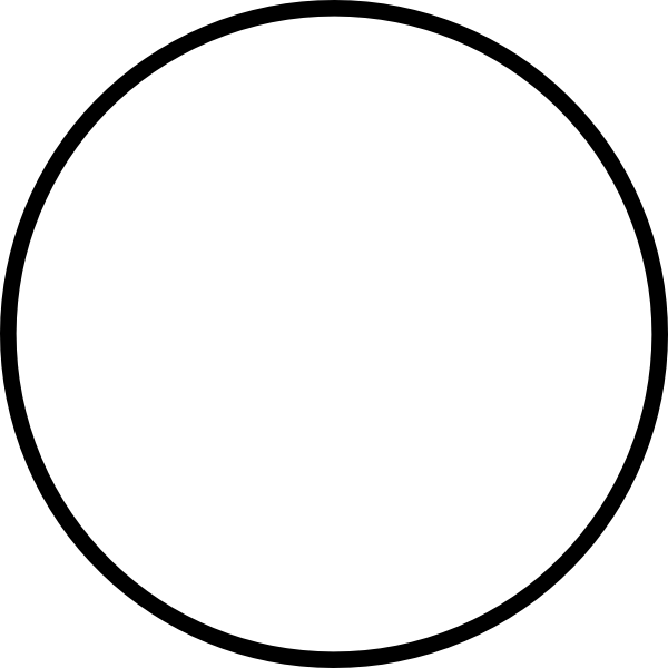 600x600 White Round Clip Art