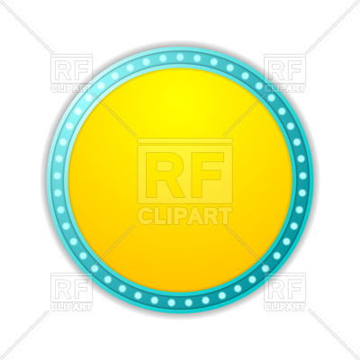 400x400 Circle Retro Light Banner Royalty Free Vector Clip Art Image