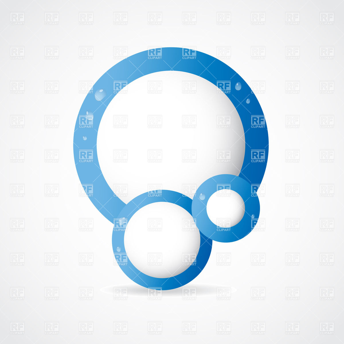 1200x1200 Stylish Circles With Blue Border And Water Drops Royalty Free