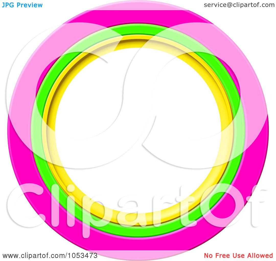 1080x1024 Royalty Free Clip Art Illustration Of A Round Pink, Green