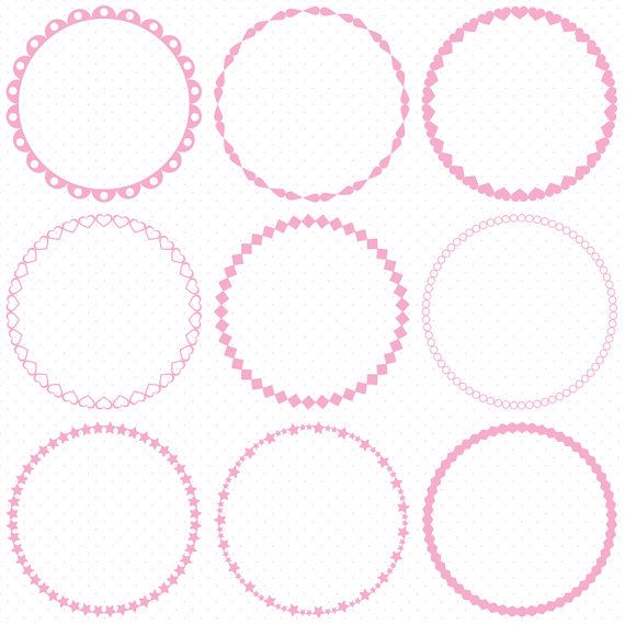 570x570 25 Light Pink Circle Frames, Circle Frame Clip Art, Round Frame