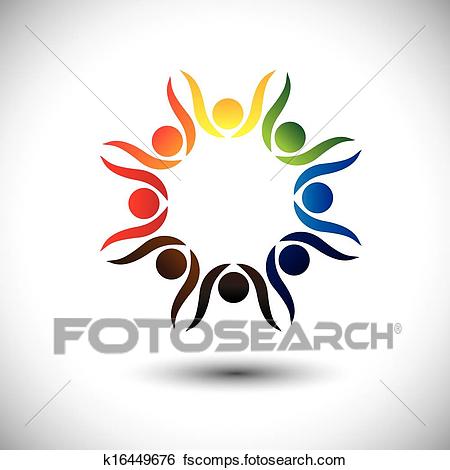 450x470 Clip Art Of Concept Of Lively Party People Or Friends Celebrating