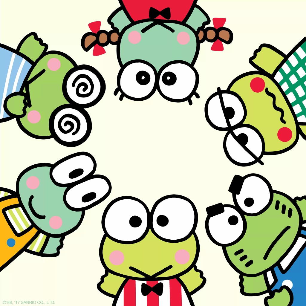 1024x1024 Keroppi, Kyorosuke, Noberun, Keroleen, Keroppe, And Ganta Are All