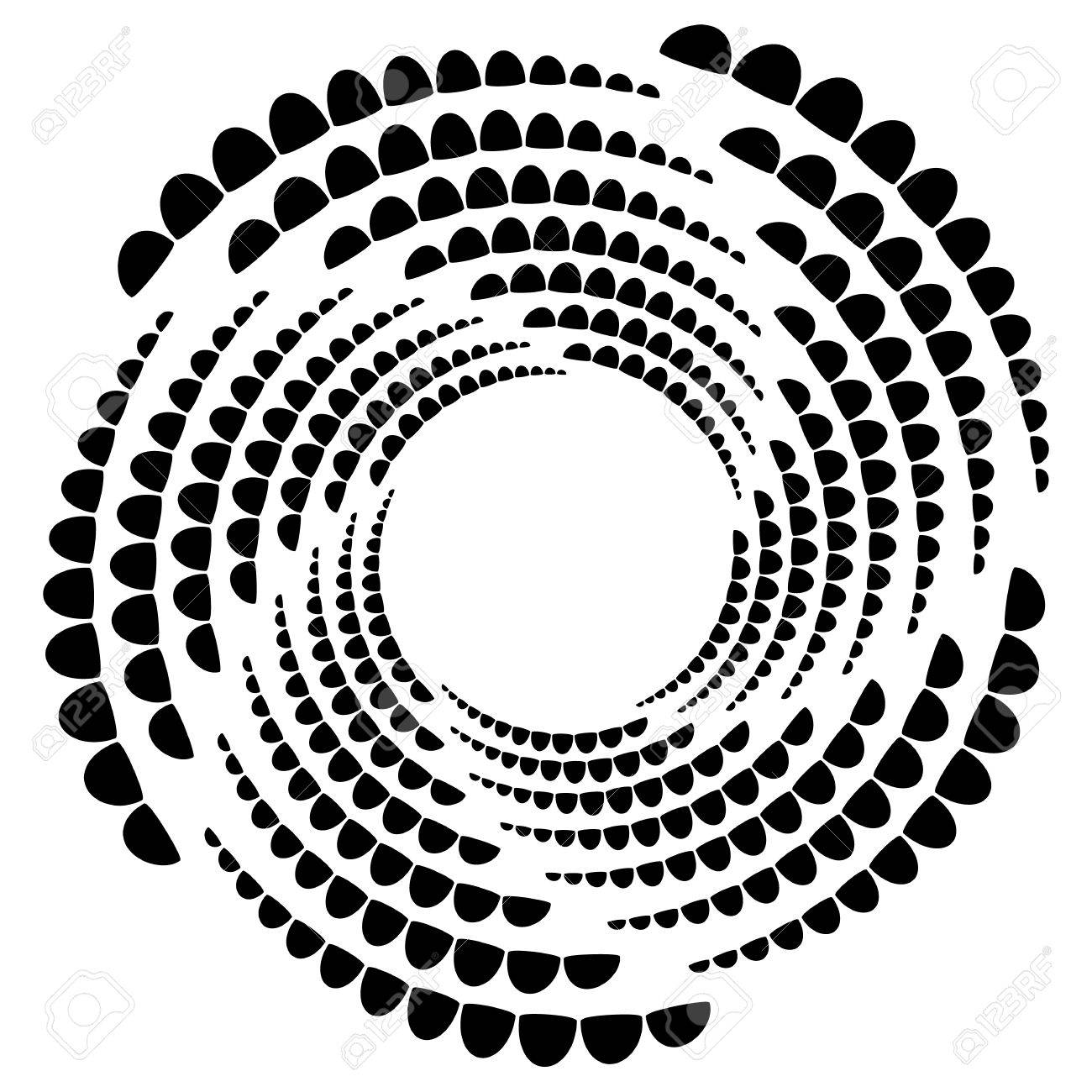 1300x1300 Circle Halftone Element, Circular Half Tone Pattern. Spiral