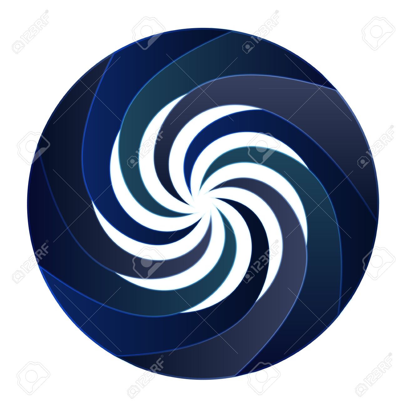 1300x1300 Isolated Blue Central Swirl Circle Illustration Royalty Free