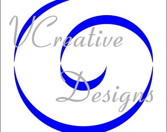 340x270 Swirl Stencil Etsy