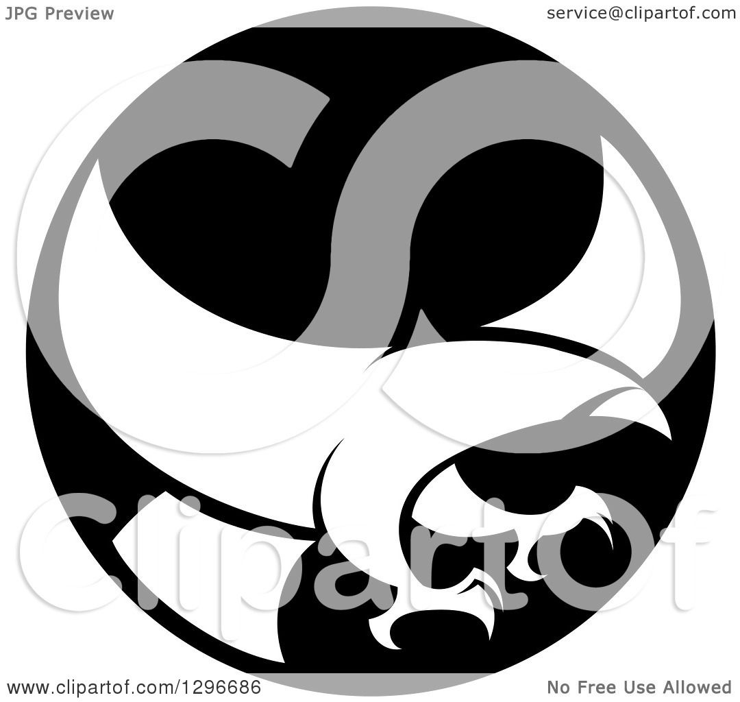 1080x1024 Clipart Of A White Silhouetted Eagle Or Hawk Reading To Grab Prey