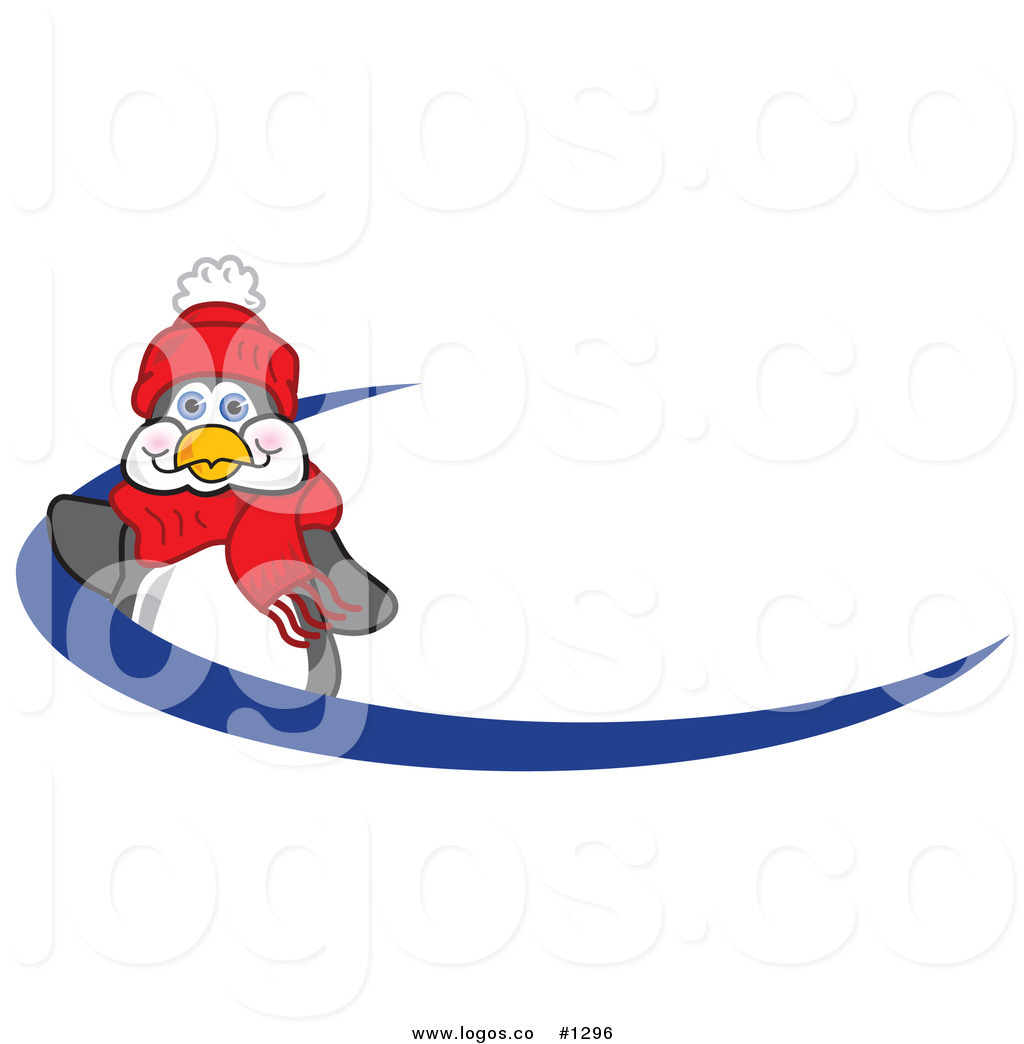 1024x1044 Royalty Free Vector Logo Of A Cartoon Friendly Penguin Mascot