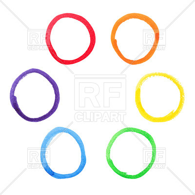 400x400 Colorful Watercolor Circles Royalty Free Vector Clip Art Image