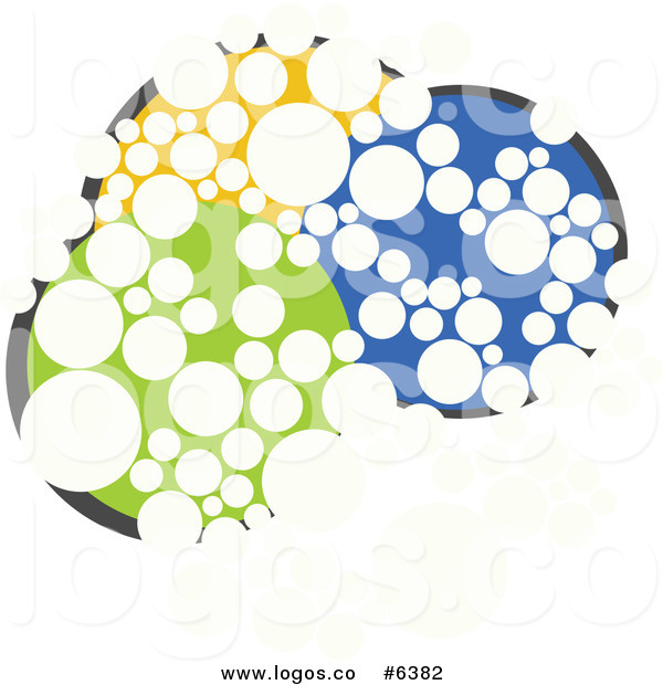 600x620 Royalty Free Clip Art Vector Logo Of Orange Green And Blue Circles