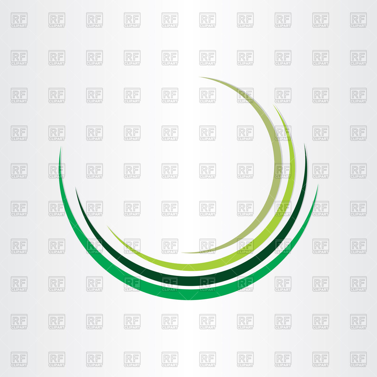 1200x1200 Green Half Circle Design Royalty Free Vector Clip Art Image