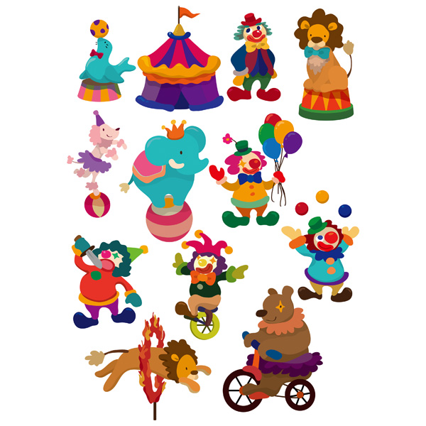 600x600 Cartoon Circus Clown Amp Animal Acts