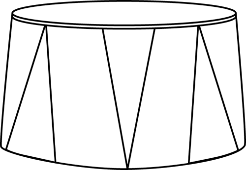 500x347 Black And White Circus Stool Clip Art