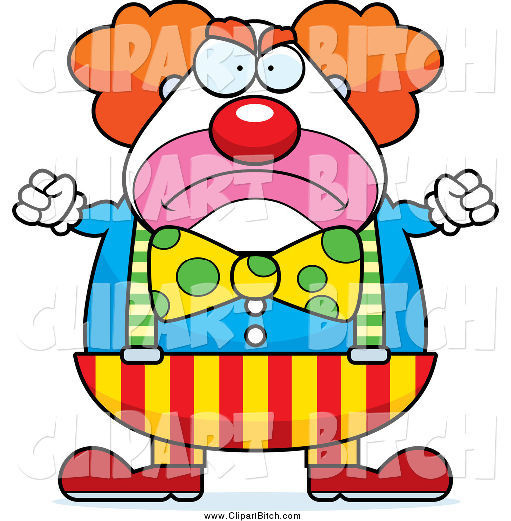 1024x1044 Clip Vector Cartoon Art Of A Mad Chubby Circus Clown By Cory