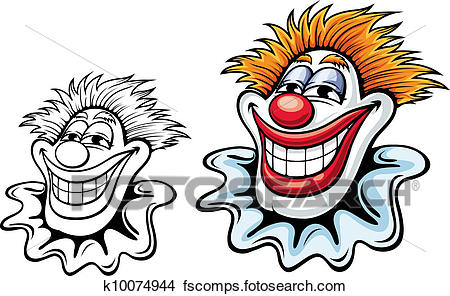 450x296 Clipart Of Circus Clown K10074944