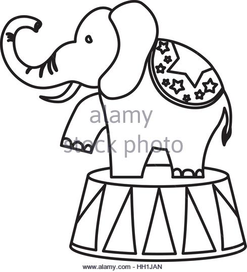489x540 Circus Elephant Cartoon Icon Vector Stock Photos Amp Circus Elephant