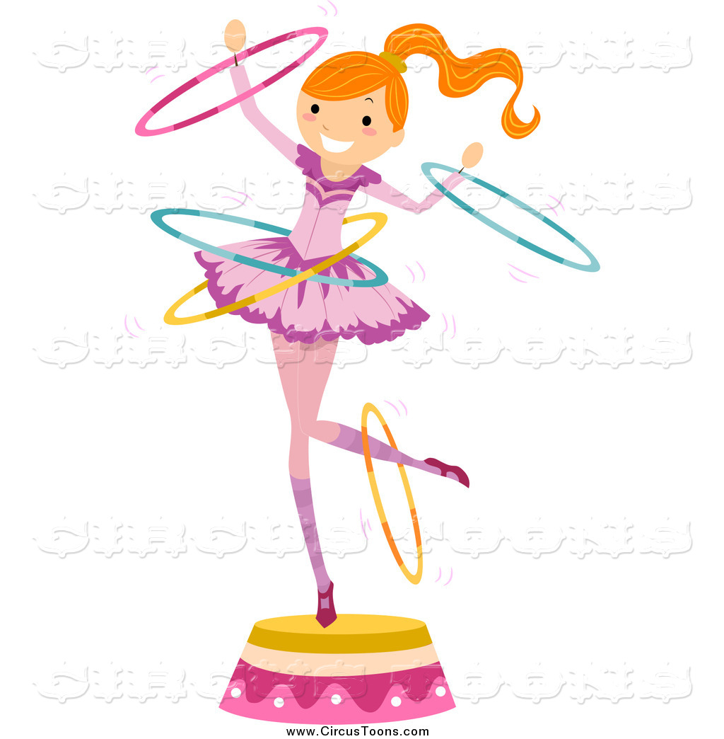 1024x1044 Circus Clipart Of A Happy Red Haired White Girl Perfoming