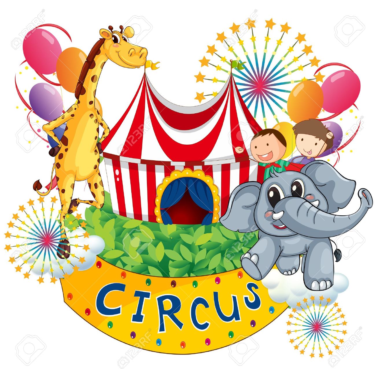 1300x1273 Circus Clipart Colorful Background
