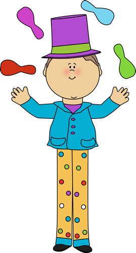 270x500 Kid On Stilts Juggling Clip Art