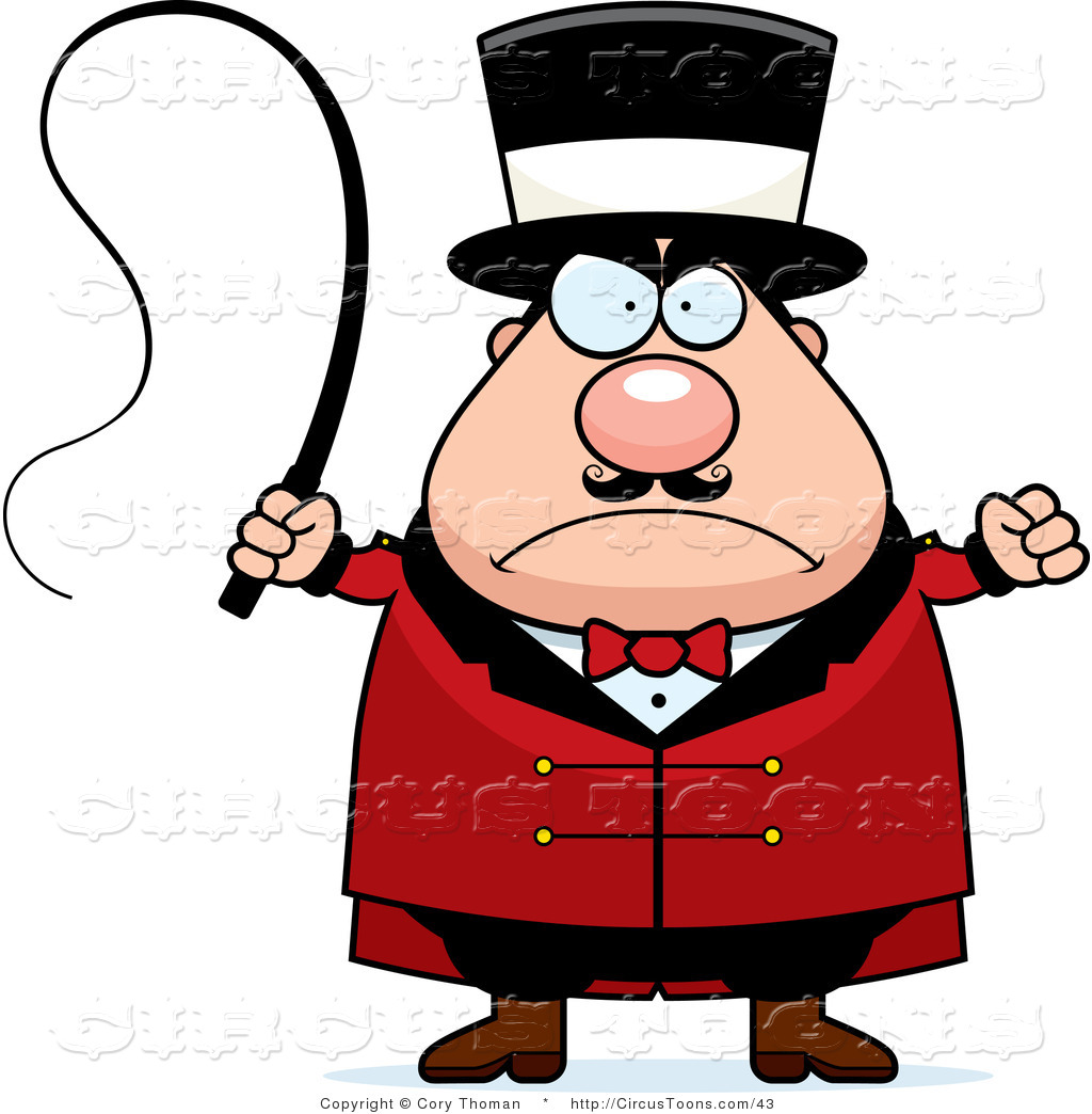 1024x1044 Circus Clipart Of An Angry Chubby Circus Ringmaster Man
