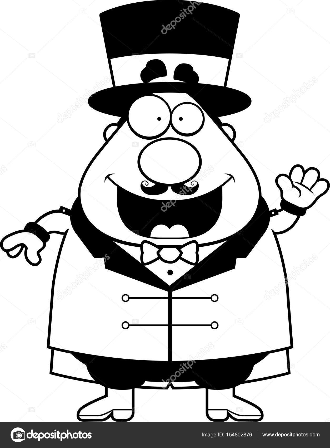 1254x1700 Cartoon Circus Ringmaster Waving Stock Vector Cthoman