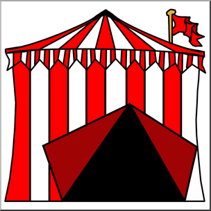 304x304 Clip Art Circus Tent Color I Abcteach