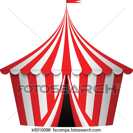 450x450 Clip Art Of Vector Illustration Of Circus Tent K9315098